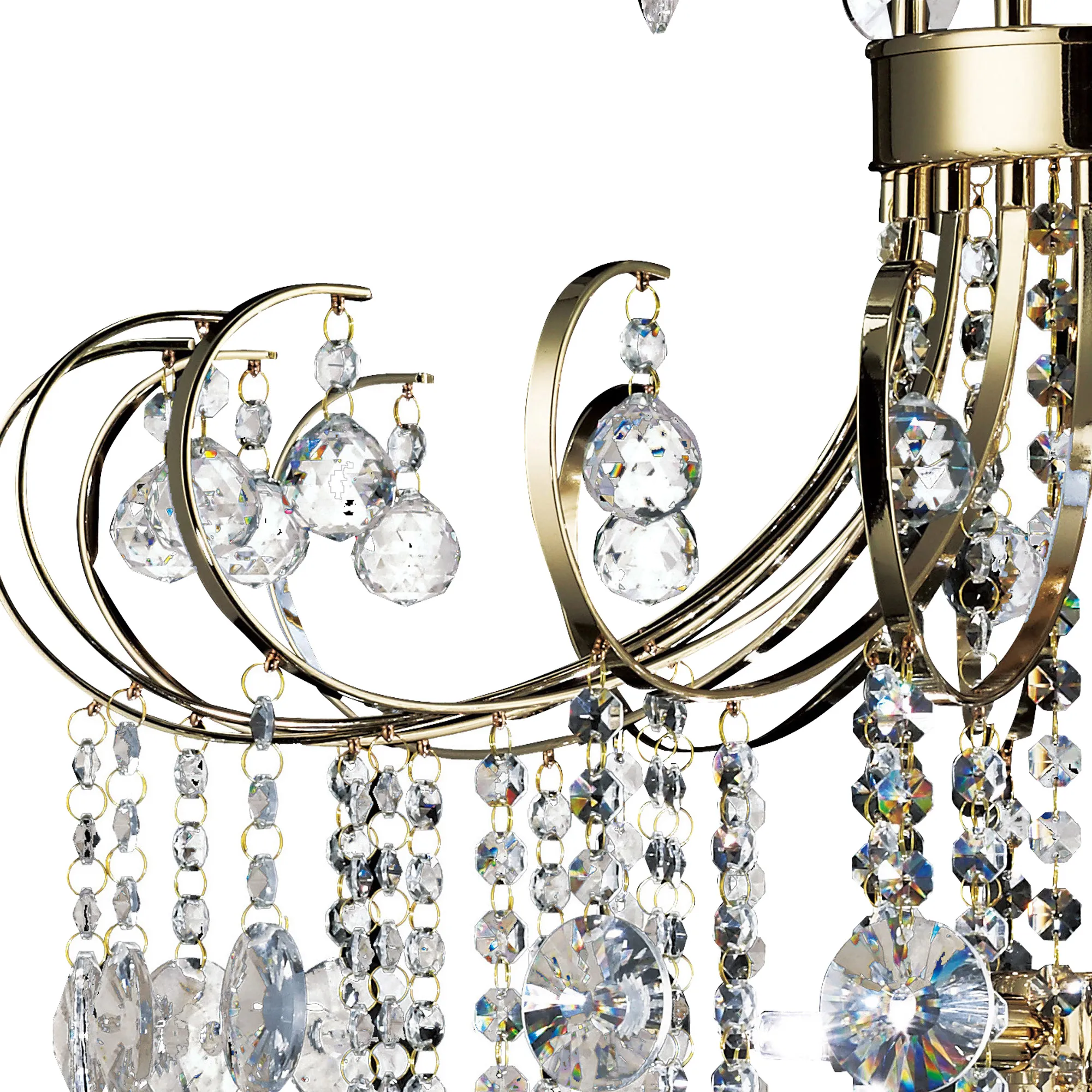 Rosina Crystal Chandelier 6 Light French Gold IL32055  Diyas Rosina French Gold